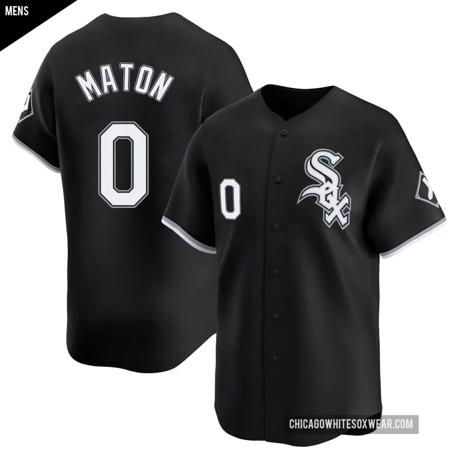 Men's Chicago White Sox ＃0 Nick Maton Limited Black Alternate Jersey