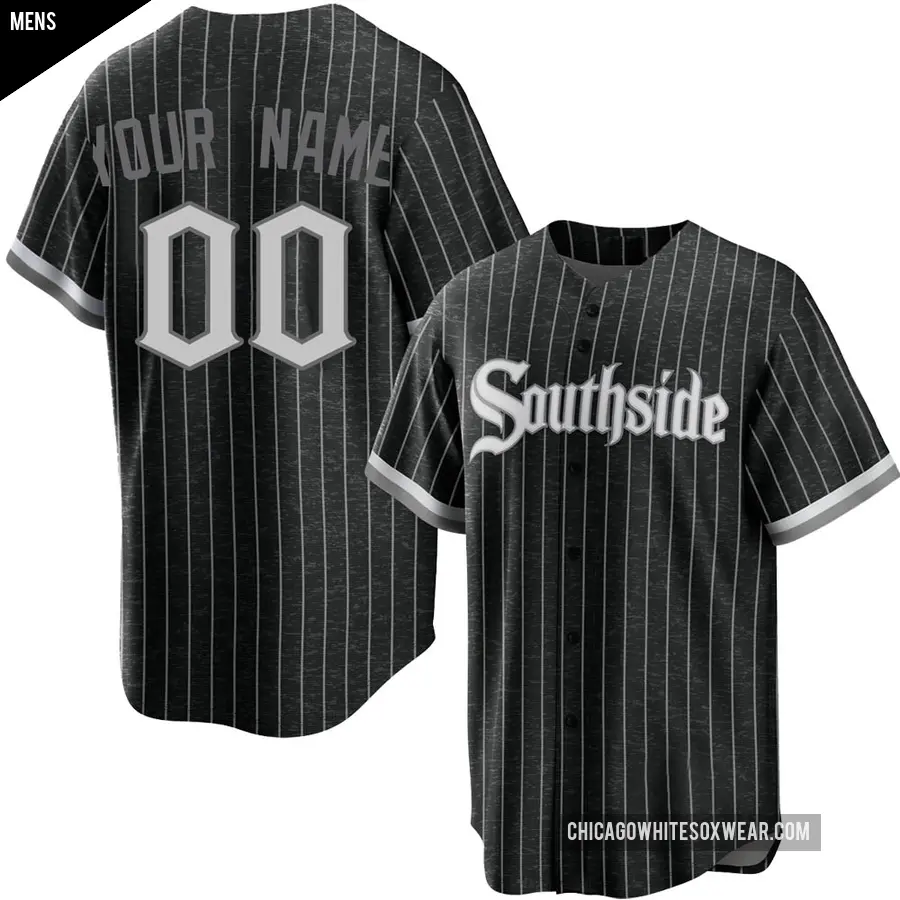 Men's Chicago White Sox ＃00 Custom Replica Black 2021 City Connect Jersey