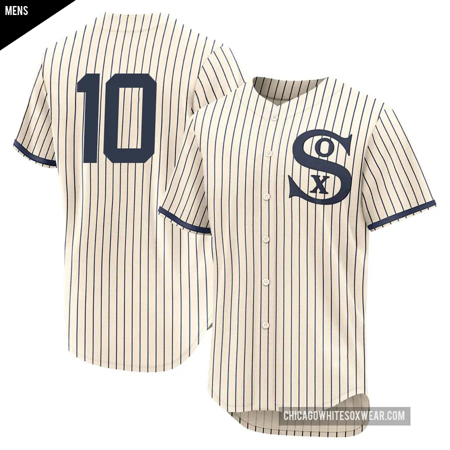 Men's Chicago White Sox ＃10 Tony Larussa Authentic Cream 2021 Field of Dreams Jersey