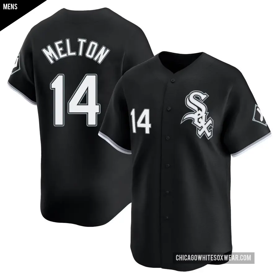 Men's Chicago White Sox ＃14 Bill Melton Limited Black Alternate Jersey