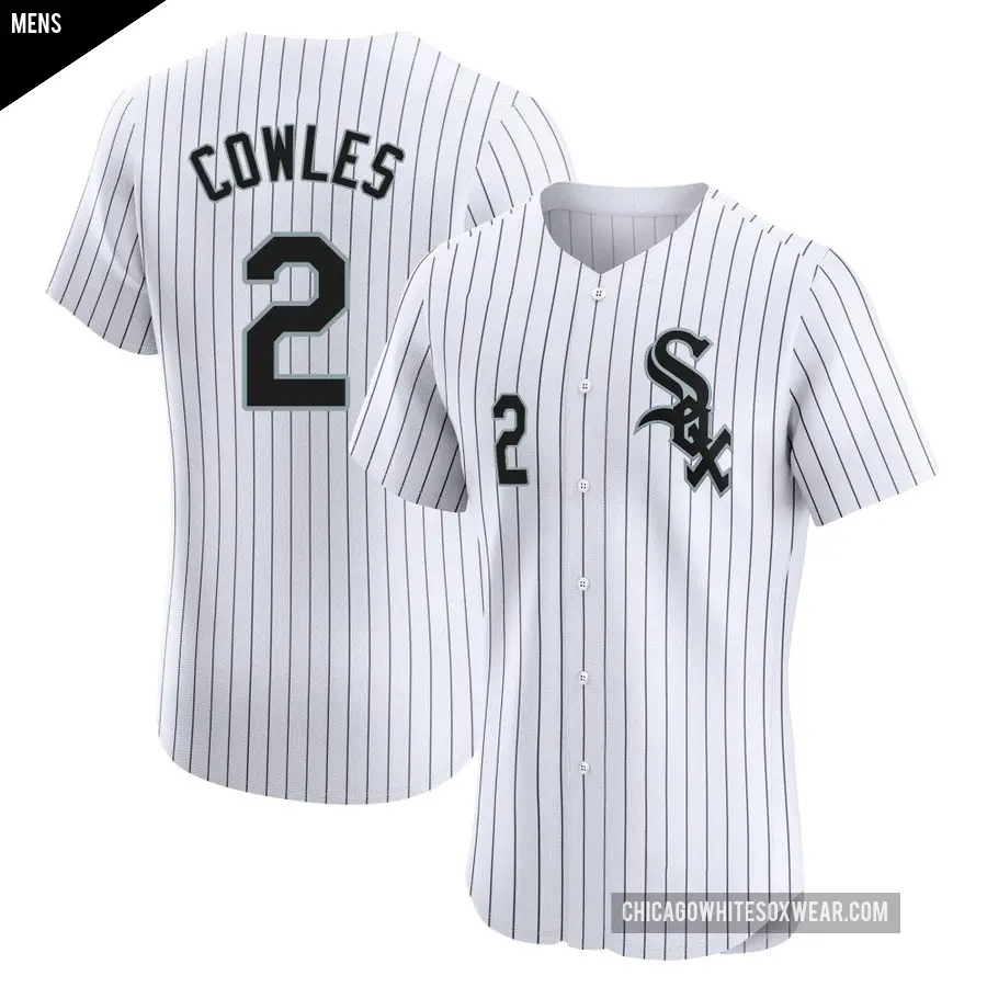 Men's Chicago White Sox ＃2 Ben Cowles Elite White Home Jersey