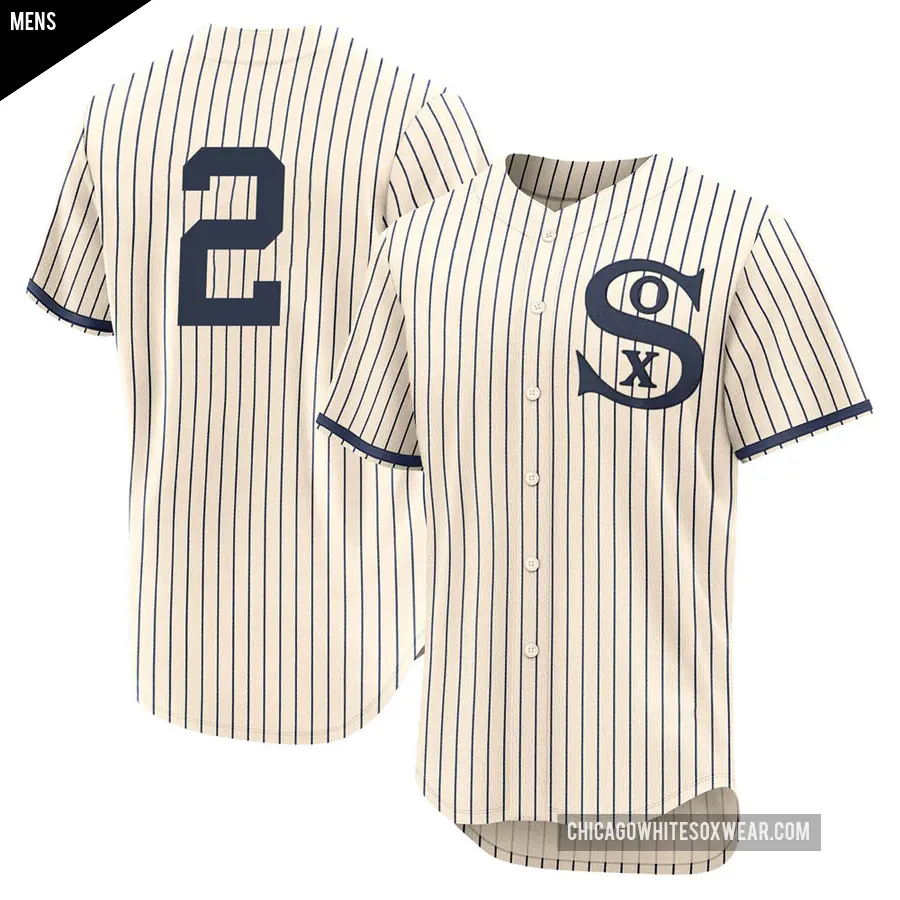 Men's Chicago White Sox ＃2 Nellie Fox Authentic Cream 2021 Field of Dreams Jersey