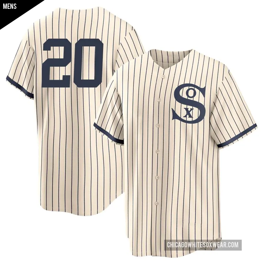 Men's Chicago White Sox ＃20 Miguel Vargas Replica Cream 2021 Field of Dreams Jersey