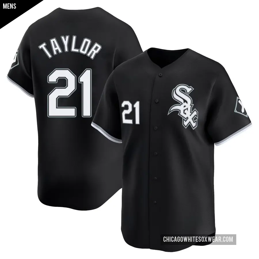 Men's Chicago White Sox ＃21 Michael Taylor Limited Black Alternate Jersey