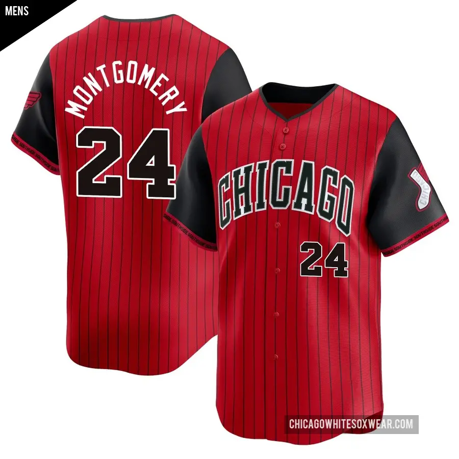 Men's Chicago White Sox ＃24 Braden Montgomery Limited Red/Black 2025 City Connect Jersey