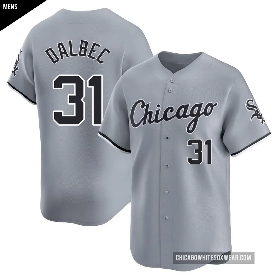 Men's Chicago White Sox ＃31 Bobby Dalbec Limited Gray Road Jersey