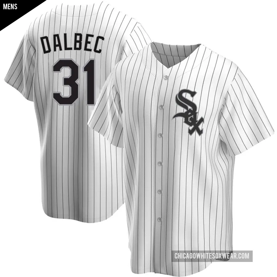 Men's Chicago White Sox ＃31 Bobby Dalbec Replica White Home Jersey
