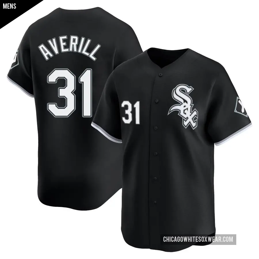 Men's Chicago White Sox ＃31 Earl Averill Limited Black Alternate Jersey
