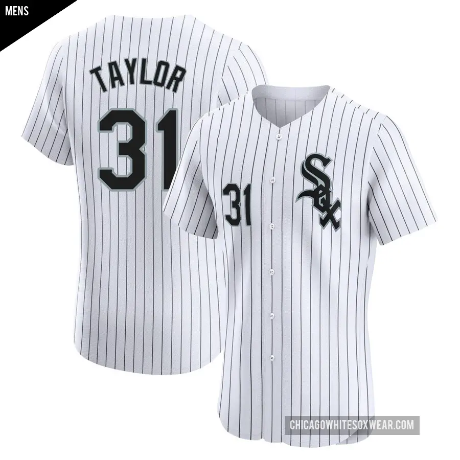 Men's Chicago White Sox ＃31 Grant Taylor Elite White Home Jersey