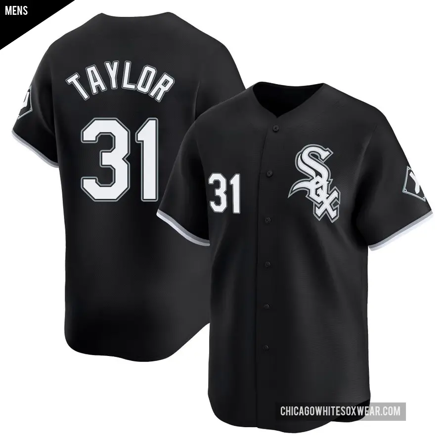 Men's Chicago White Sox ＃31 Grant Taylor Limited Black Alternate Jersey