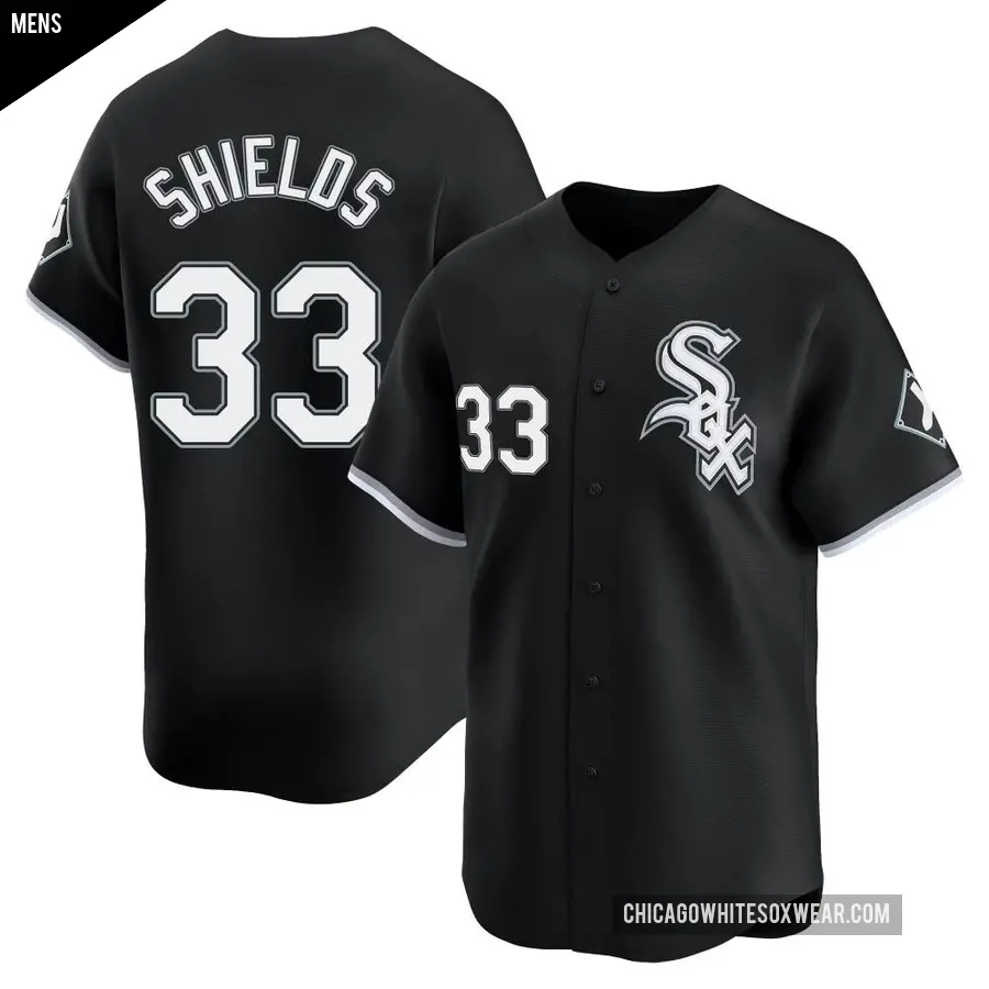 Men's Chicago White Sox ＃33 James Shields Limited Black Alternate Jersey