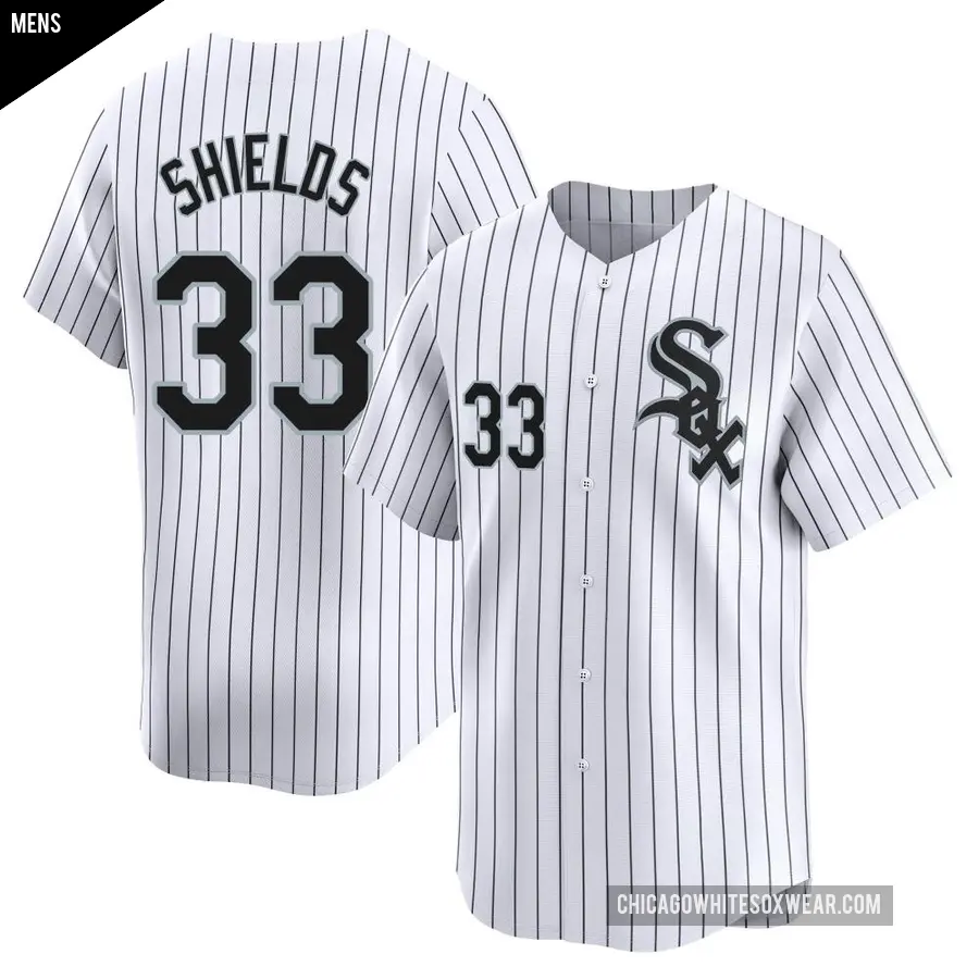 Men's Chicago White Sox ＃33 James Shields Limited White Home Jersey