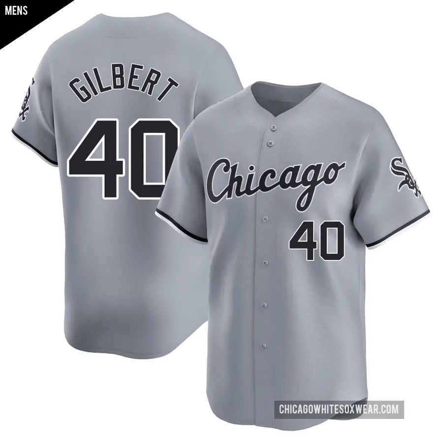 Men's Chicago White Sox ＃40 Tyler Gilbert Limited Gray Road Jersey