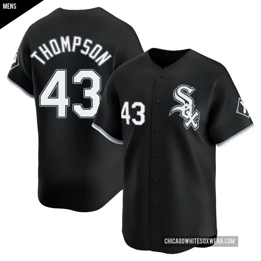 Men's Chicago White Sox ＃43 Trayce Thompson Limited Black Alternate Jersey