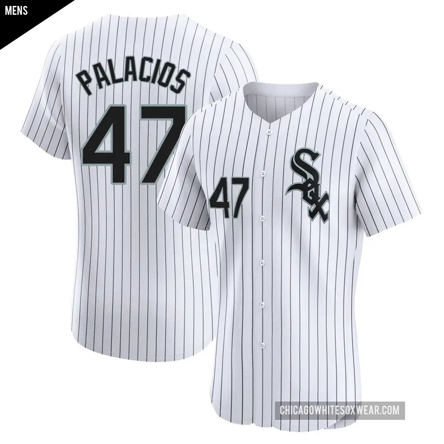 Men's Chicago White Sox ＃47 Joshua Palacios Elite White Home Jersey