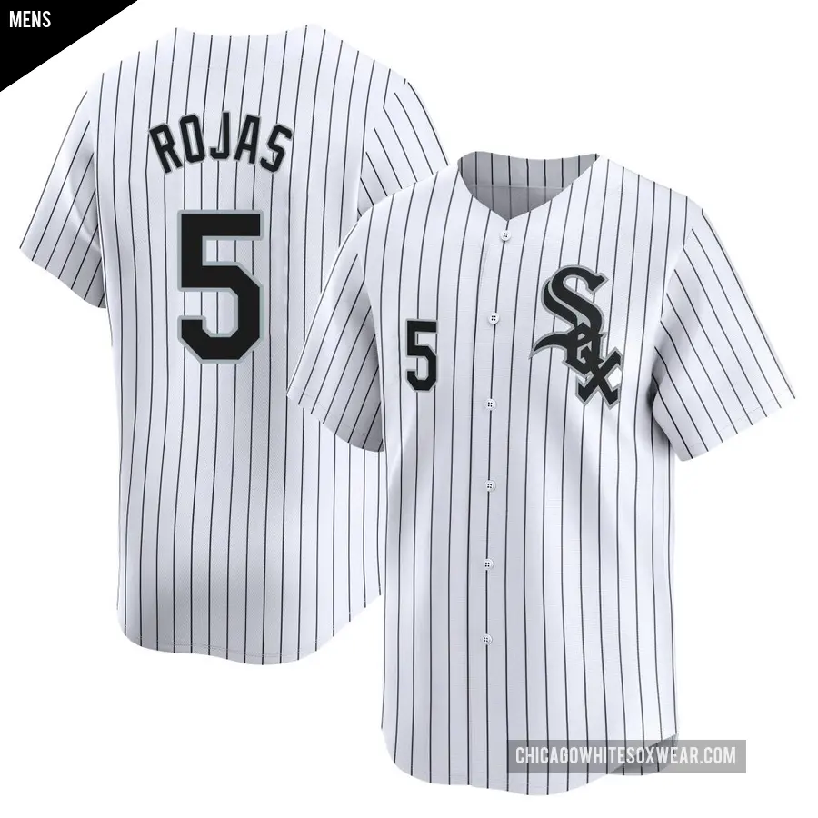 Men's Chicago White Sox ＃5 Josh Rojas Limited White Home Jersey