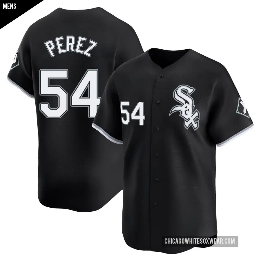 Men's Chicago White Sox ＃54 Martin Perez Limited Black Alternate Jersey