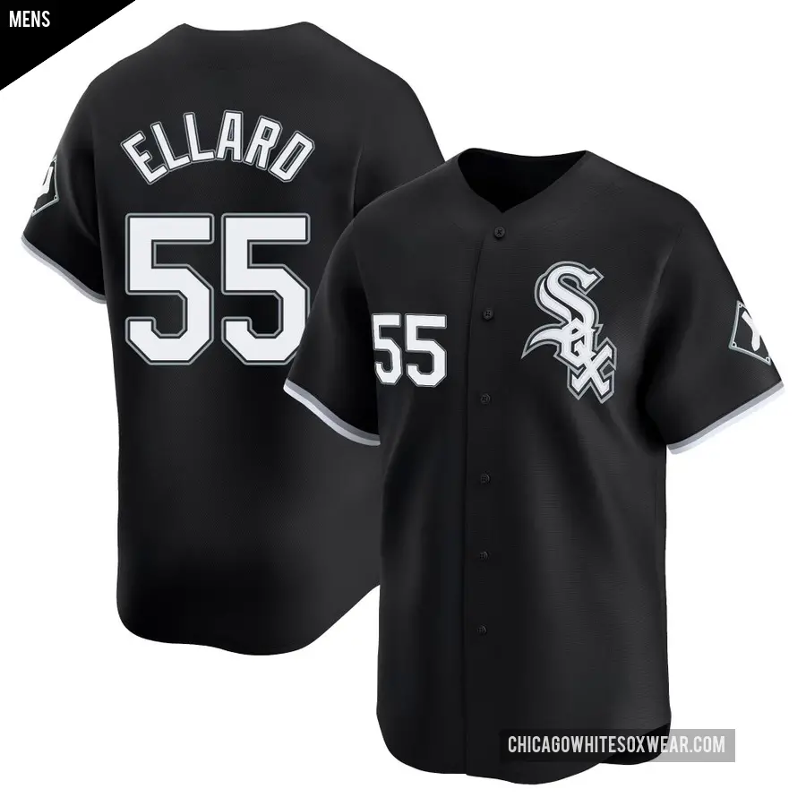 Men's Chicago White Sox ＃55 Fraser Ellard Limited Black Alternate Jersey