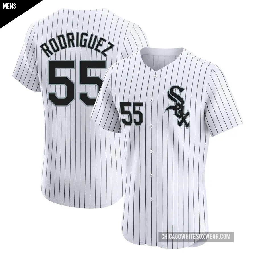 Men's Chicago White Sox ＃55 Jose Rodriguez Elite White Home Jersey