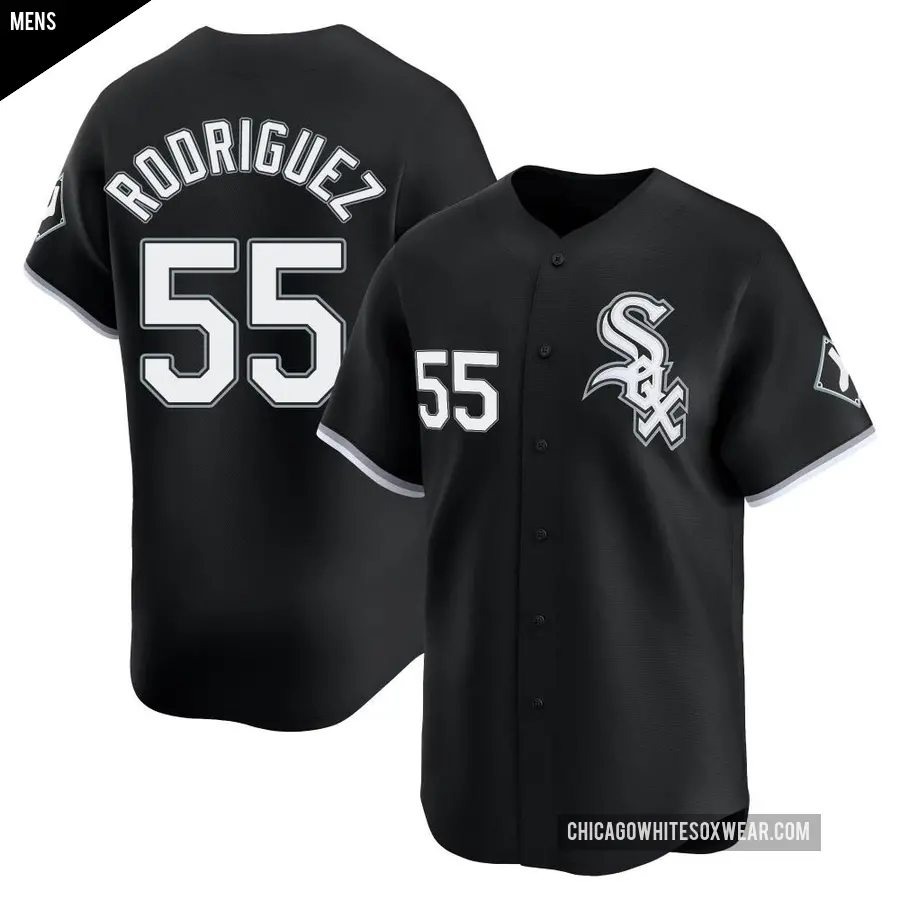 Men's Chicago White Sox ＃55 Jose Rodriguez Limited Black Alternate Jersey
