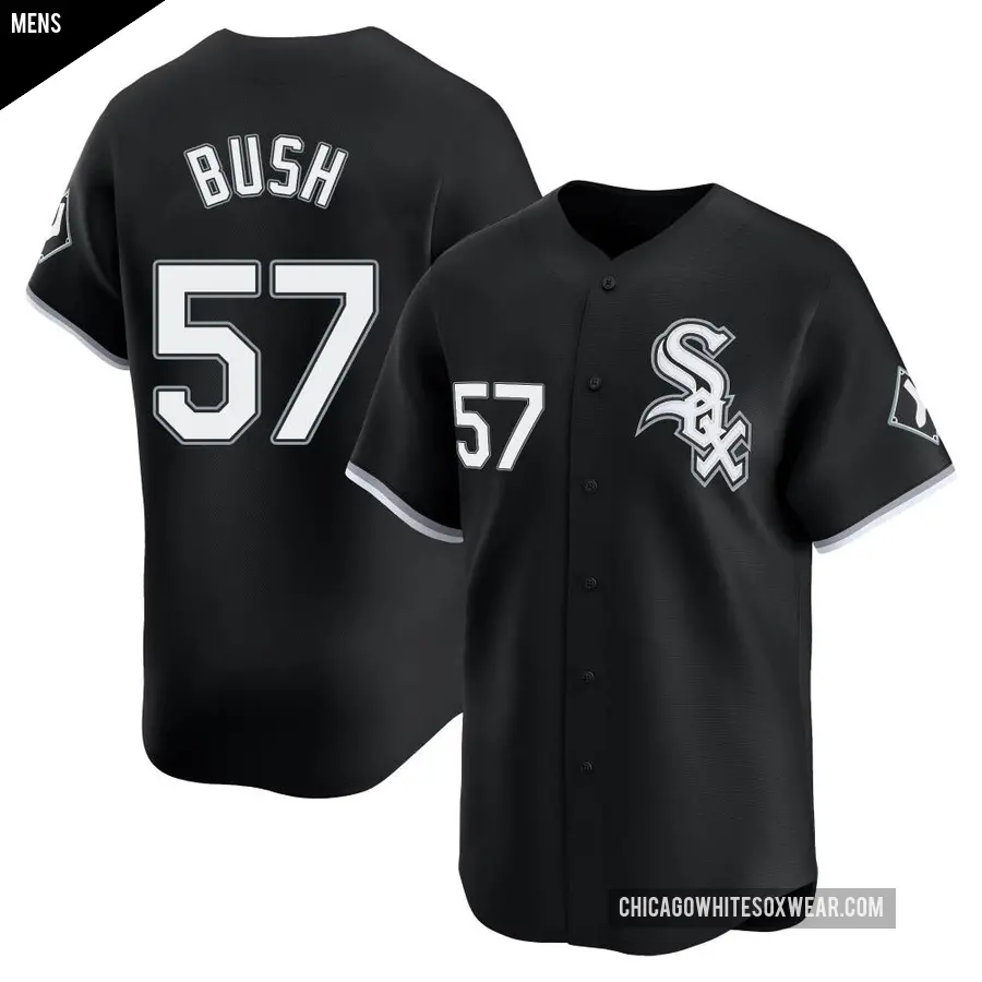 Men's Chicago White Sox ＃57 Ky Bush Limited Black Alternate Jersey