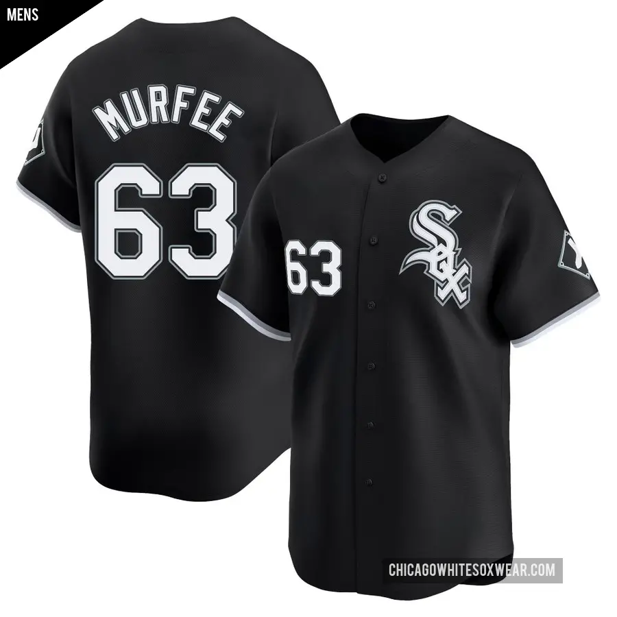 Men's Chicago White Sox ＃63 Penn Murfee Limited Black Alternate Jersey