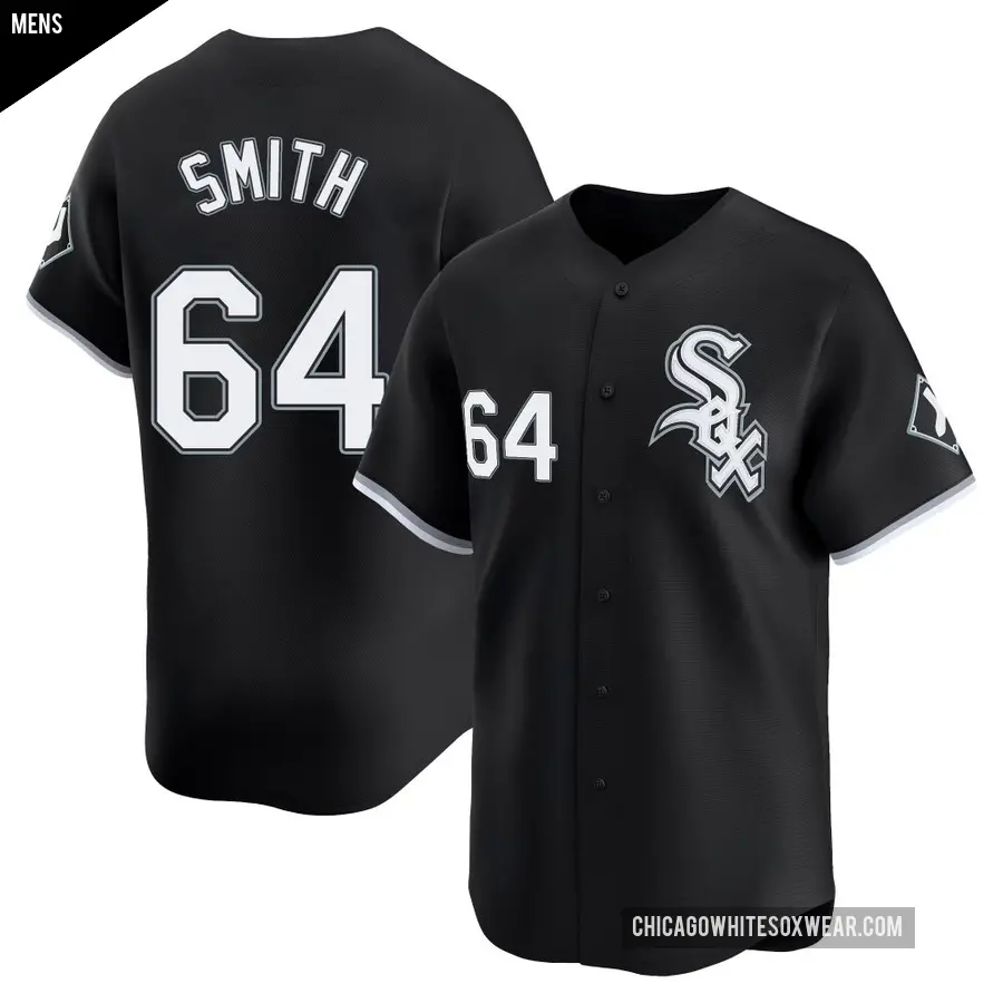 Men's Chicago White Sox ＃64 Shane Smith Limited Black Alternate Jersey