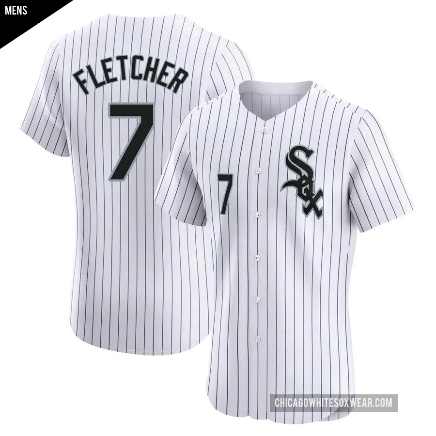 Men's Chicago White Sox ＃7 Dominic Fletcher Elite White Home Jersey