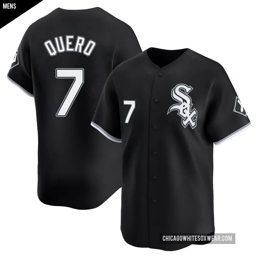 Men's Chicago White Sox ＃7 Edgar Quero Limited Black Alternate Jersey