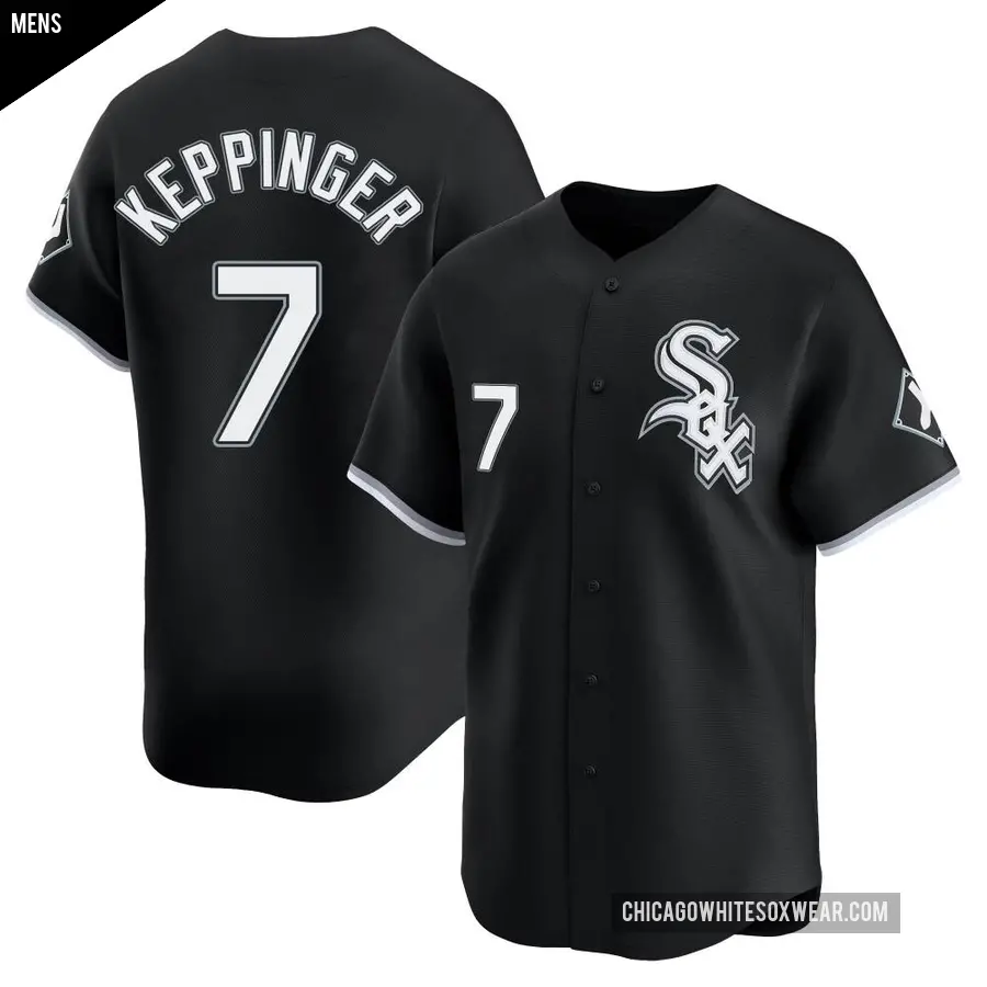 Men's Chicago White Sox ＃7 Jeff Keppinger Limited Black Alternate Jersey