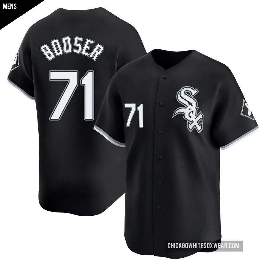 Men's Chicago White Sox ＃71 Cam Booser Limited Black Alternate Jersey