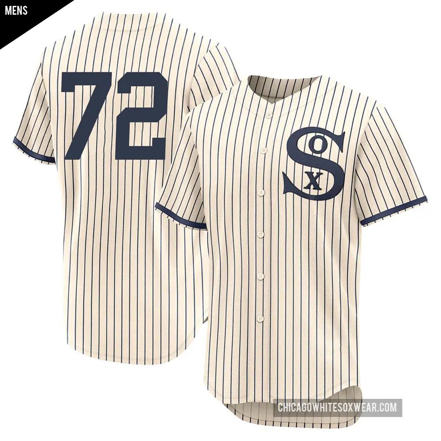 Men's Chicago White Sox ＃72 Carlton Fisk Authentic Cream 2021 Field of Dreams Jersey