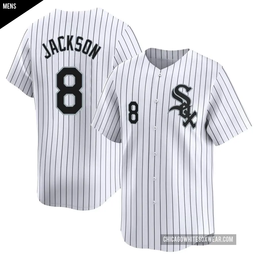 Men's Chicago White Sox ＃8 Bo Jackson Limited White Home Jersey