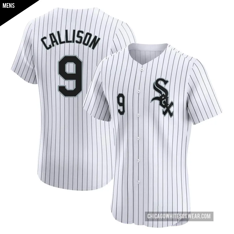 Men's Chicago White Sox ＃9 Johnny Callison Elite White Home Jersey