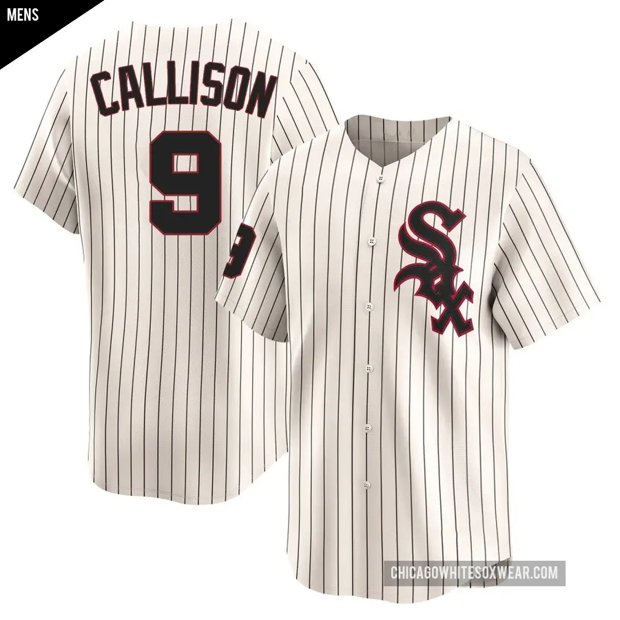Men's Chicago White Sox ＃9 Johnny Callison Limited Cream Throwback Cooperstown Jersey