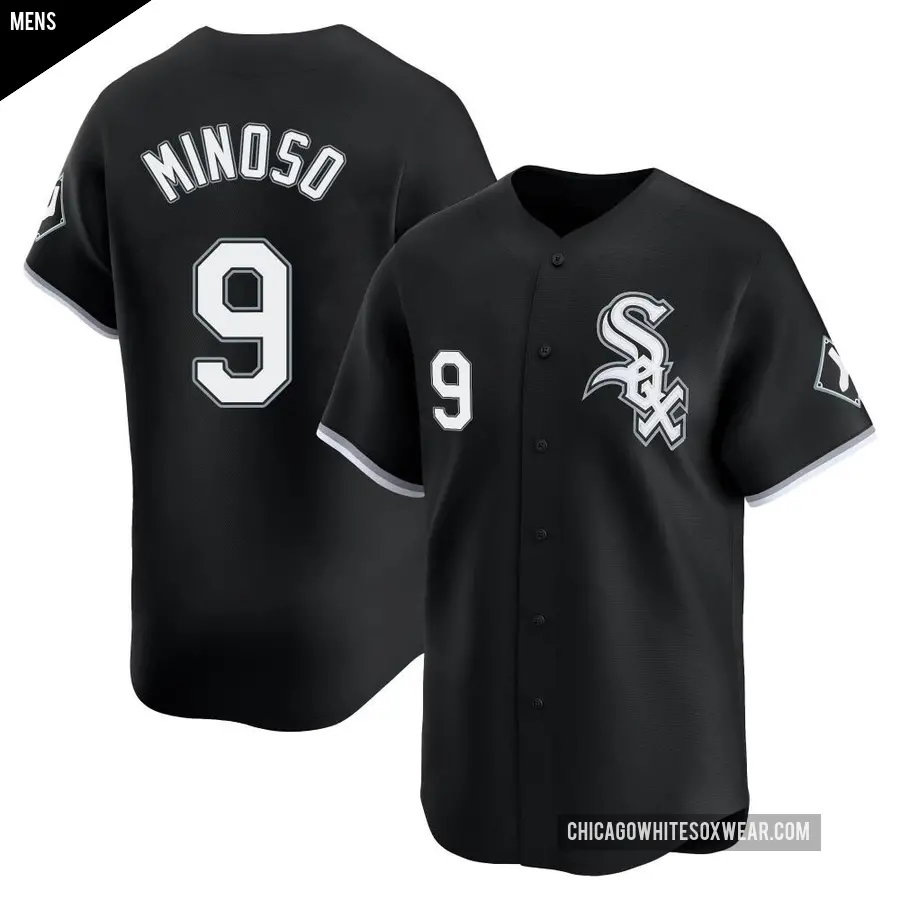 Men's Chicago White Sox ＃9 Minnie Minoso Limited Black Alternate Jersey