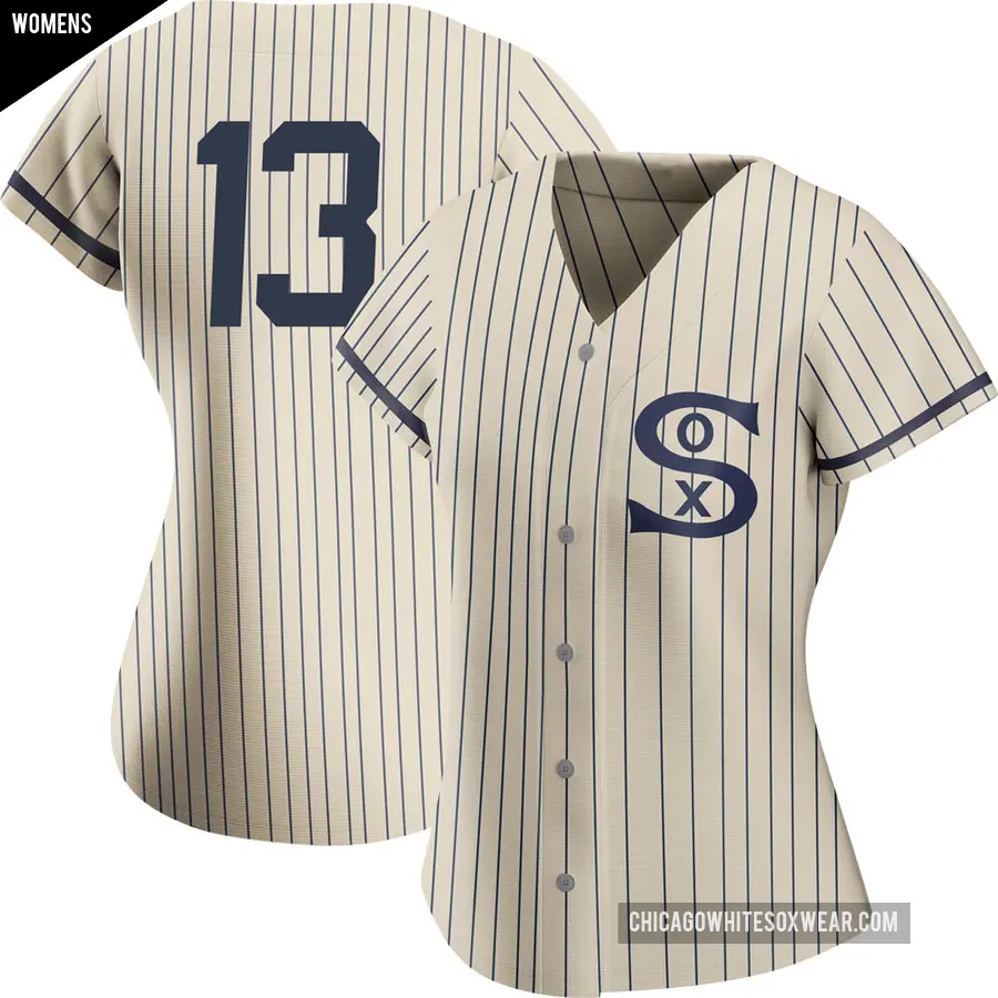 Women's Chicago White Sox ＃13 Ozzie Guillen Replica Cream 2021 Field of Dreams Jersey