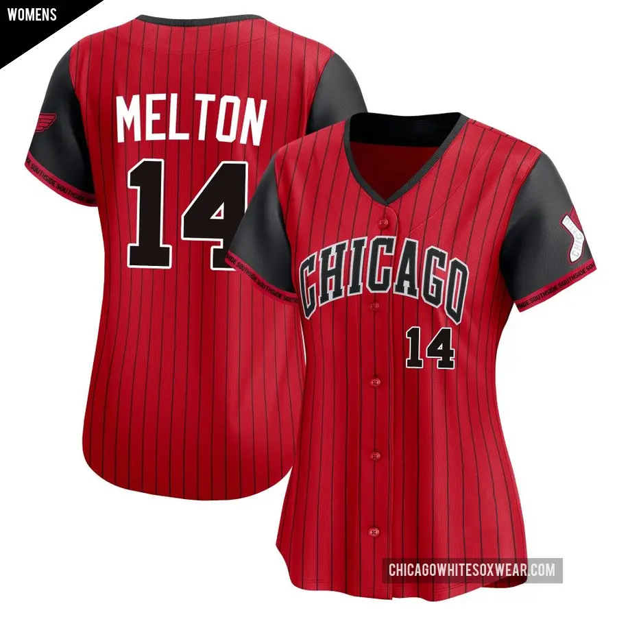 Women's Chicago White Sox ＃14 Bill Melton Limited Red/Black 2025 City Connect Jersey