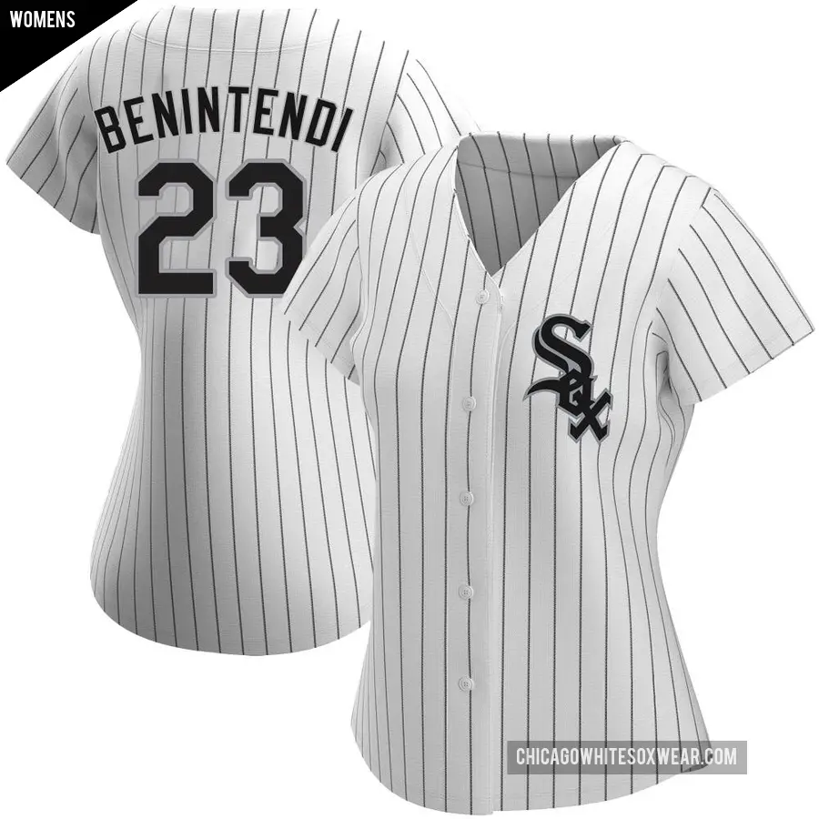 Women's Chicago White Sox ＃23 Andrew Benintendi Replica White Home Jersey