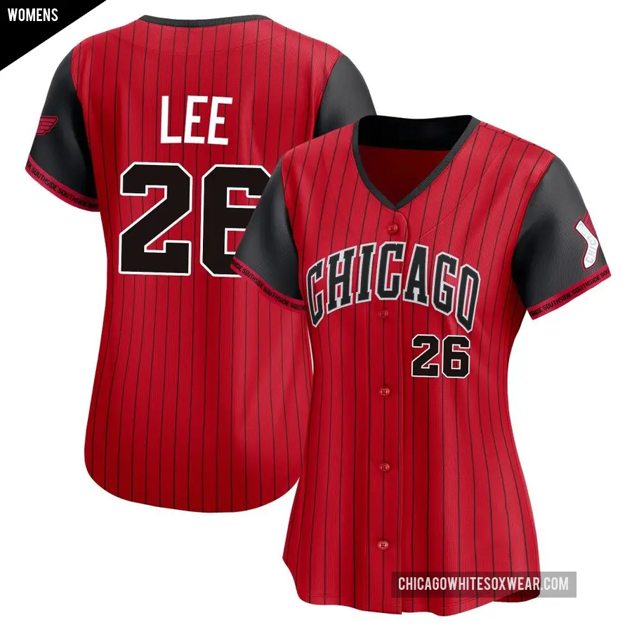 Women's Chicago White Sox ＃26 Korey Lee Limited Red/Black 2025 City Connect Jersey