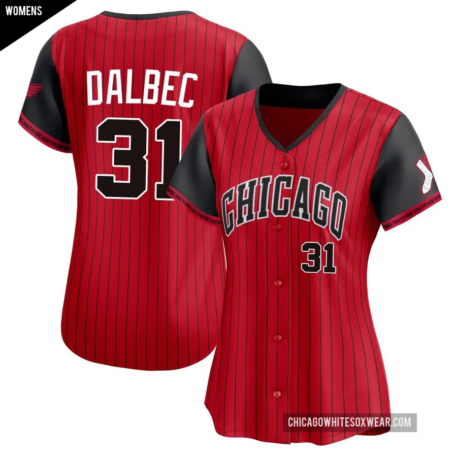 Women's Chicago White Sox ＃31 Bobby Dalbec Limited Red/Black 2025 City Connect Jersey