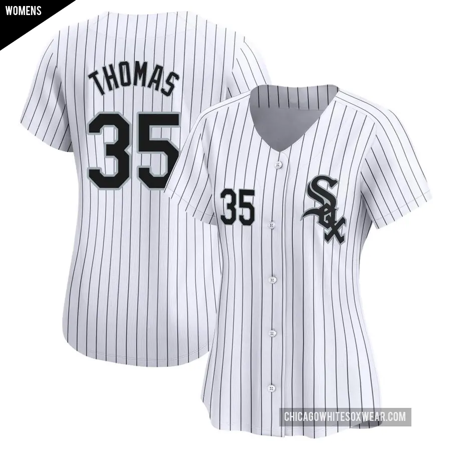 Women's Chicago White Sox ＃35 Frank Thomas Limited White Home Jersey