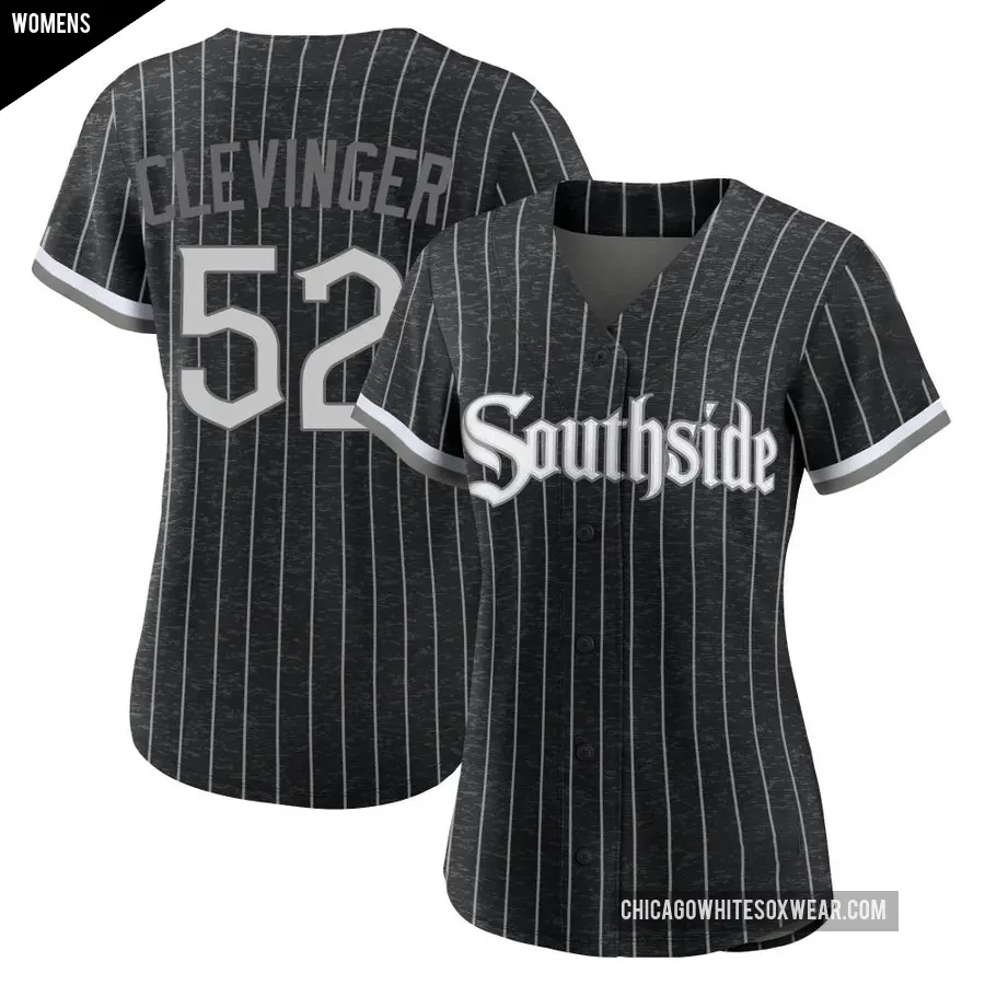 Women's Chicago White Sox ＃52 Mike Clevinger Authentic Black 2021 City Connect Jersey