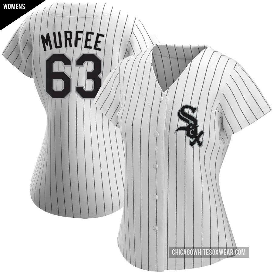 Women's Chicago White Sox ＃63 Penn Murfee Replica White Home Jersey