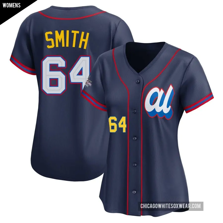 Women's Chicago White Sox ＃64 Shane Smith Limited Navy American League 2025 All-Star Edition Jersey