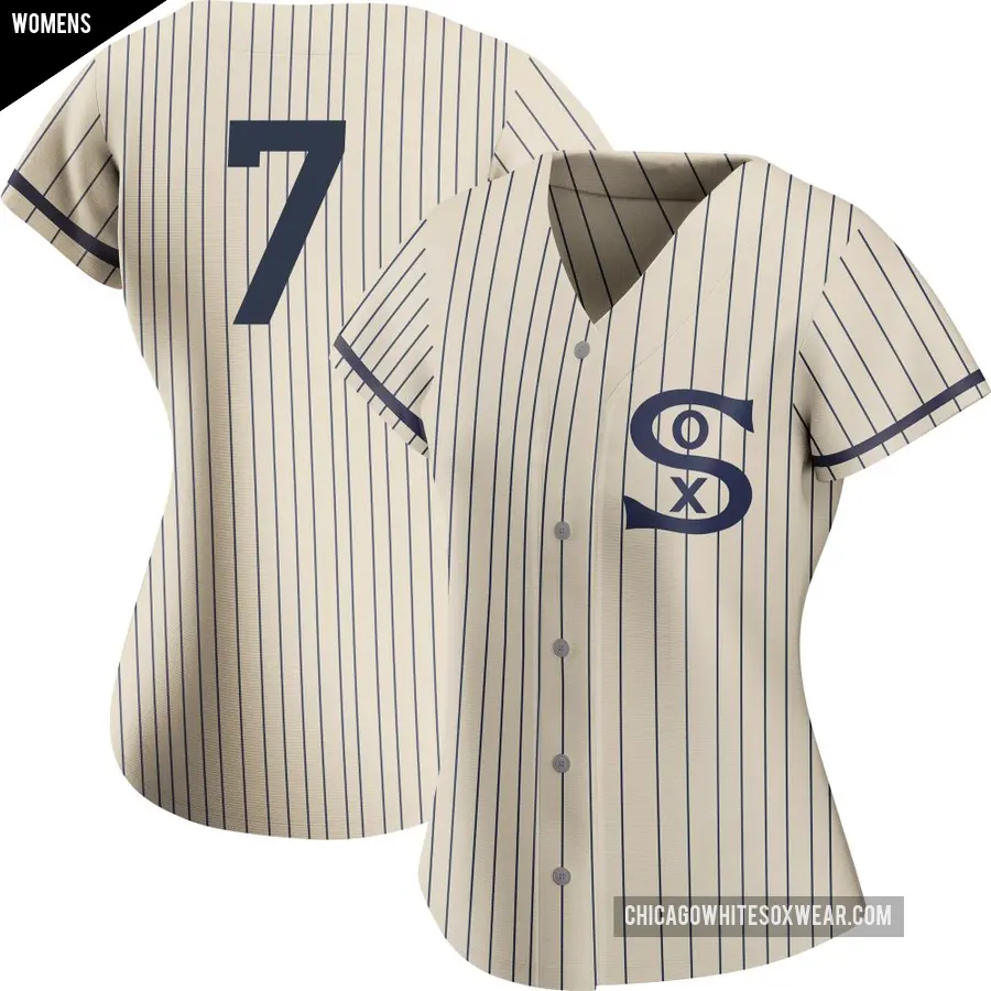Women's Chicago White Sox ＃7 Edgar Quero Replica Cream 2021 Field of Dreams Jersey