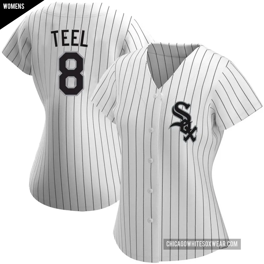 Women's Chicago White Sox ＃8 Kyle Teel Authentic White Home Jersey