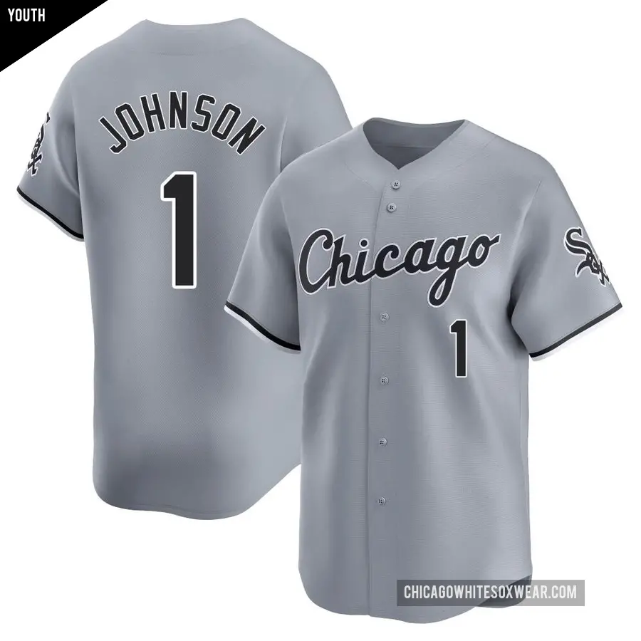 Youth Chicago White Sox ＃1 Lance Johnson Limited Gray Road Jersey