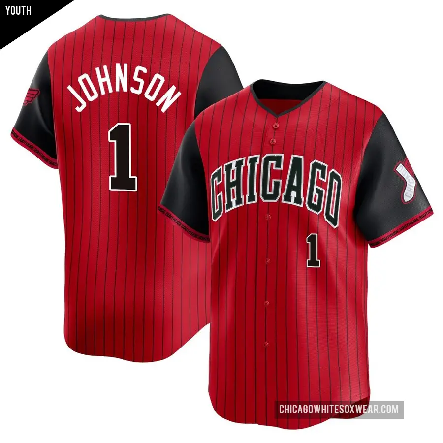 Youth Chicago White Sox ＃1 Lance Johnson Limited Red/Black 2025 City Connect Jersey