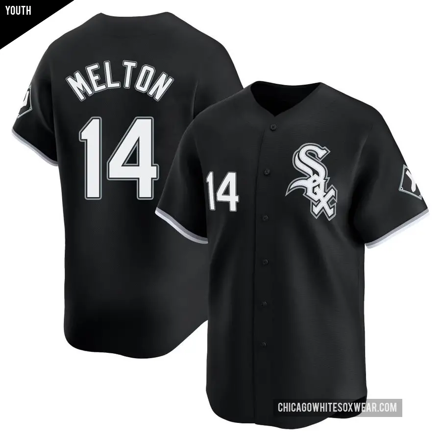 Youth Chicago White Sox ＃14 Bill Melton Limited Black Alternate Jersey